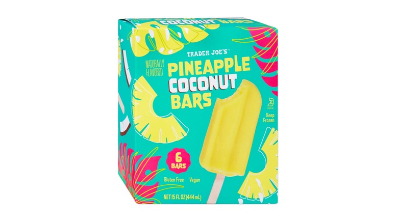 greenish box of pineapple frozen bars
