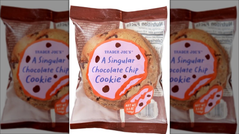 chocolate chip cookie in wrapper