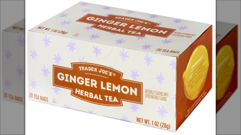 flowered box of ginger lemon tea bags