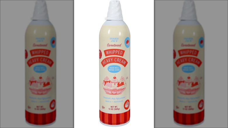 spray bottle of whipped heavy cream