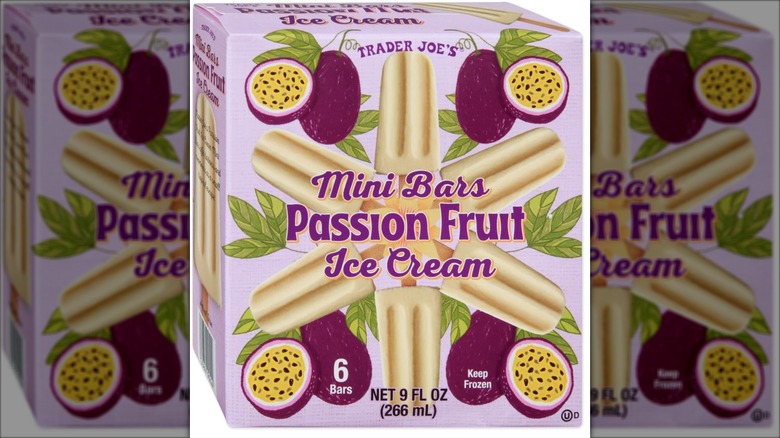 purple box of passionfruit ice cream bars