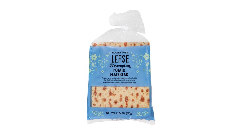 blue package of potato flatbread