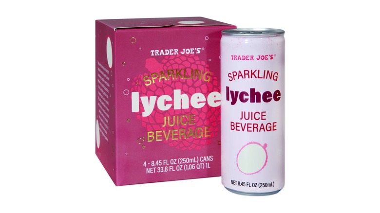 case of sparkling lychee beverages