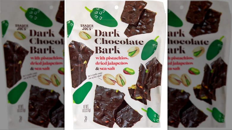 colorful bag of dark chocolate nut bark