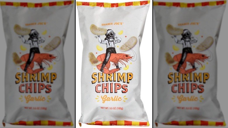 shrimp chips with silly graphic bag