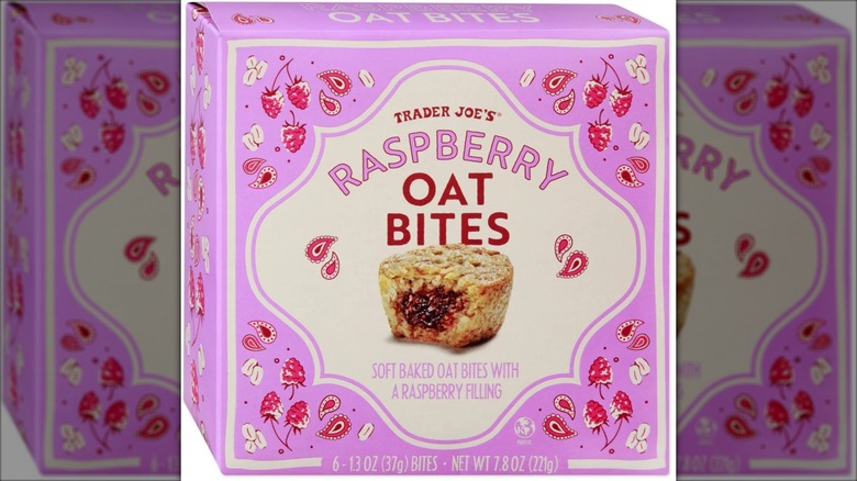 lilac box of raspberry oat bites