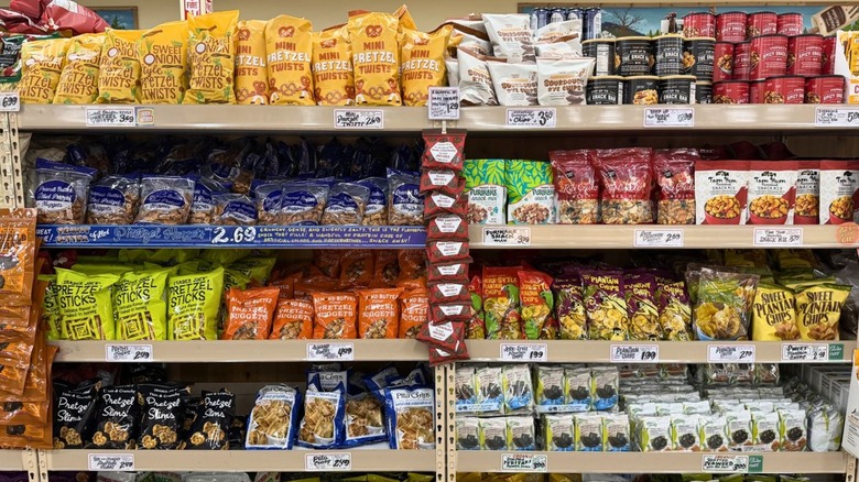 snack display at a trader joe's store