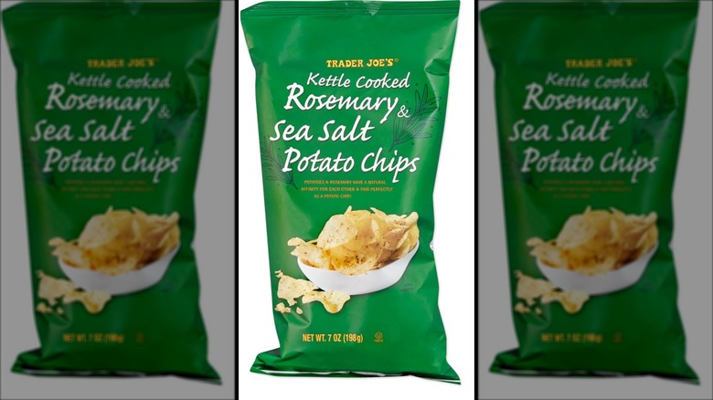green bag of rosemary sea salt potato chips