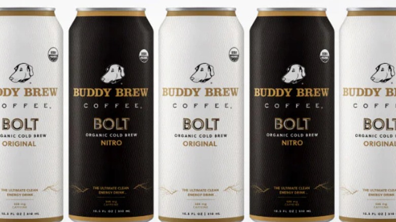 Cans of Buddy Brew's Organic Cold Brew Coffees