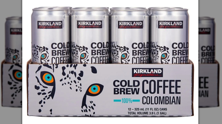 Cans of Kirkland Signature Colombian Cold Brew Coffee