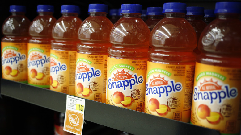 shelf of Snapple