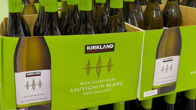 kirkland sauvignon blanc wine in boxes