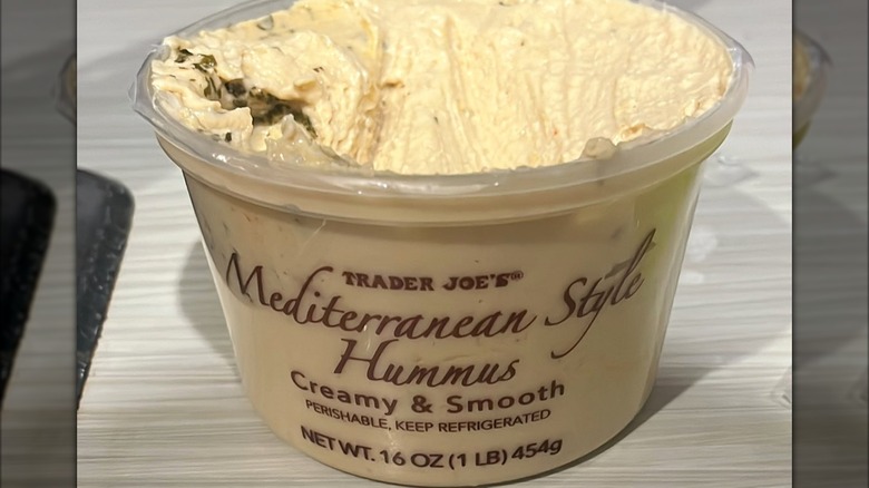 Trader Joe's Mediterranean Style Hummus opened