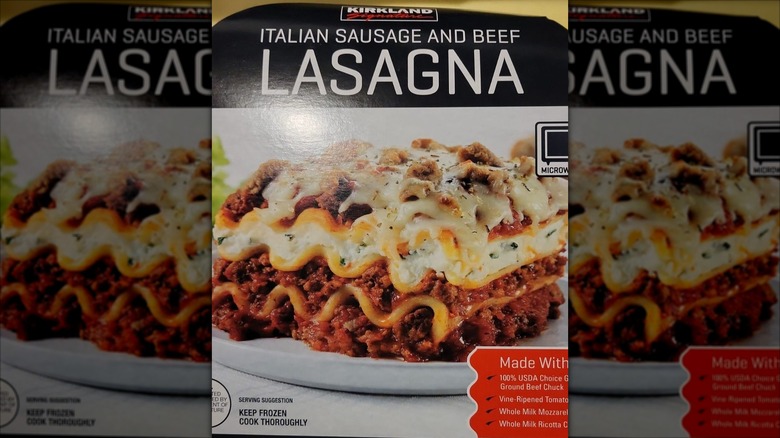 costco meat lasagna in freezer package