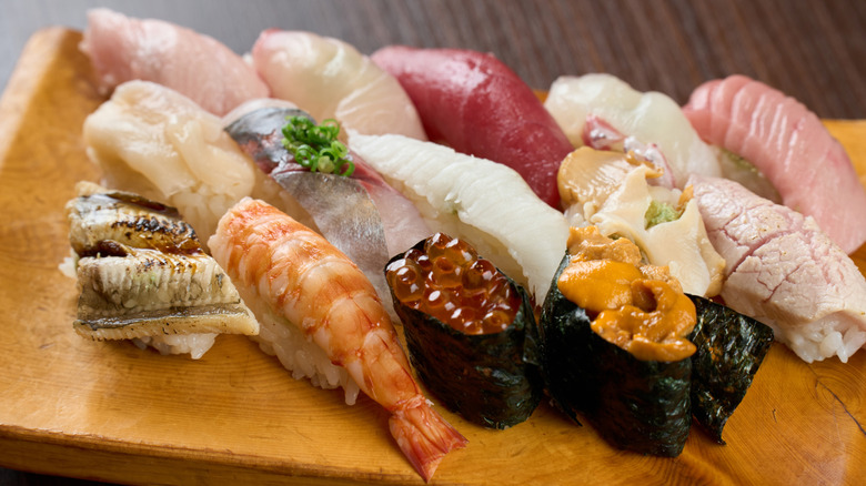 An array of sushi