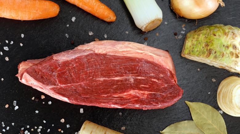 Raw cut of rump cap.