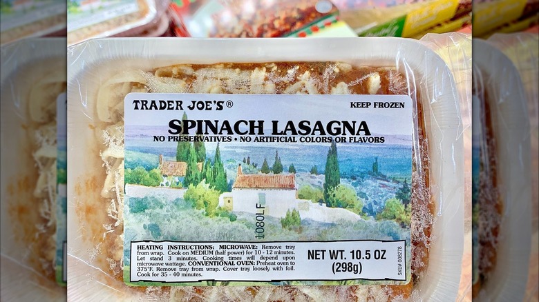 frozen trader joe's spinach lasagna