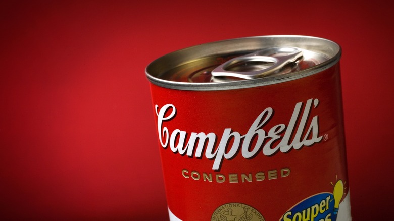 can of campbell's soup with pop top lid
