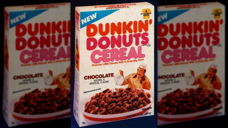 80s vintage dunkin donuts cereal box