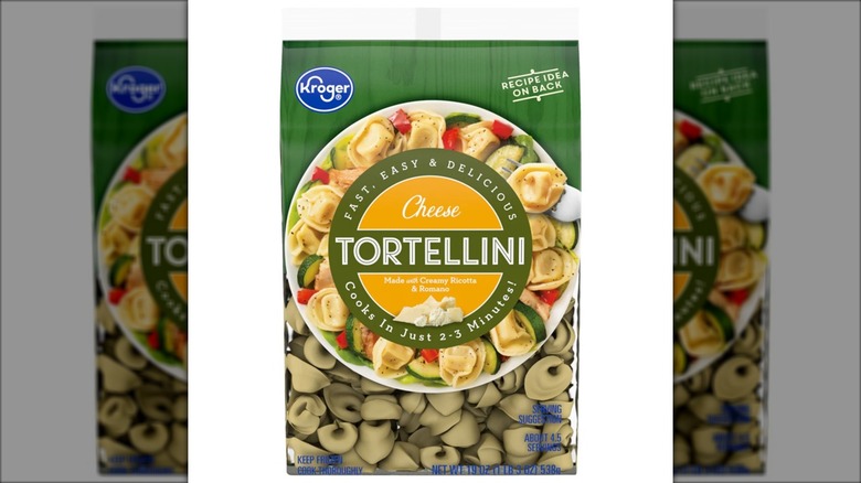 green bag of frozen kroger tortellini