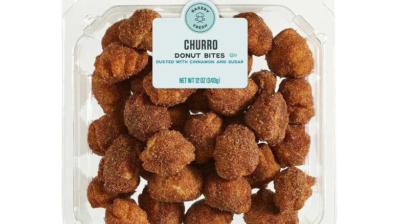 Plastic container of Kroger Churro Donut Bites