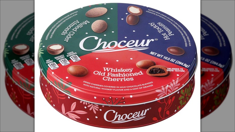 A tin of Choceur Christmas nuts from Aldi