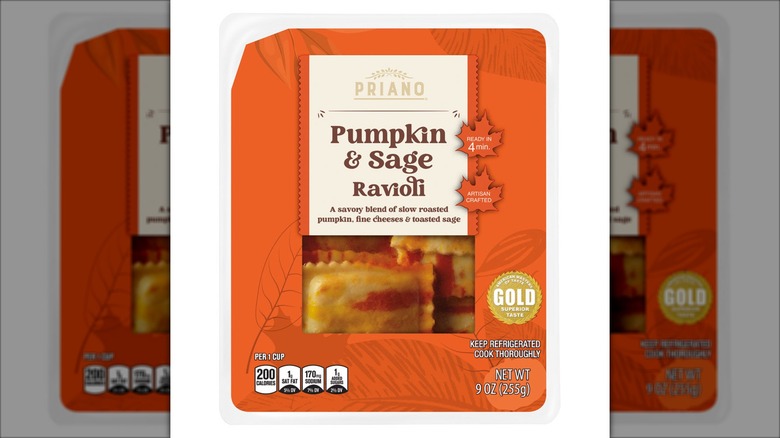 fall ravioli from aldi in package