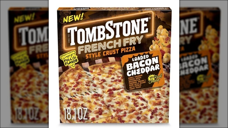 tombstone french fry pizza with bacon and cheese