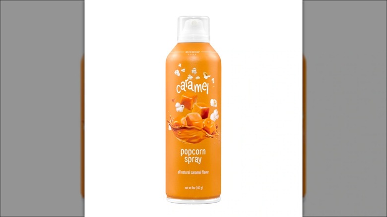 aerosol can of caramel popcorn spray