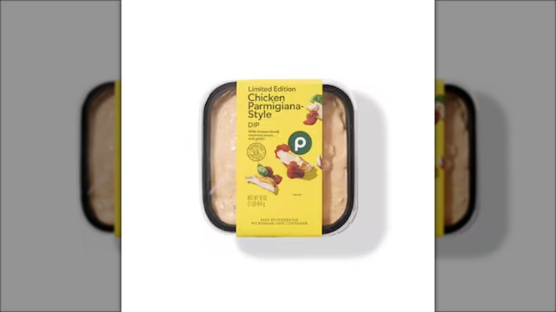 publix chicken parm dip with yellow label