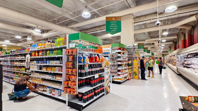 Inside a Public grocery store