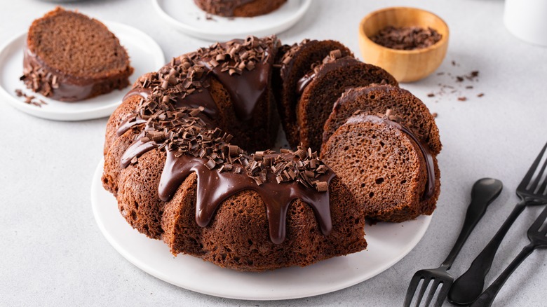 Chocolate bundt cake.