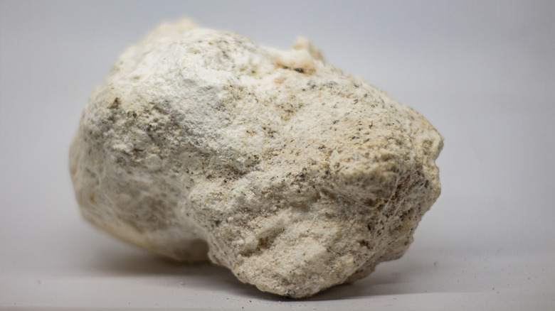 a whiteish chunk of sperm whale ambergris