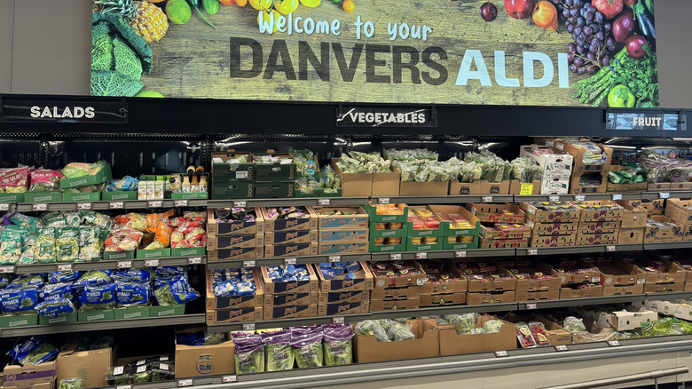 Aldi fruit and veg section.