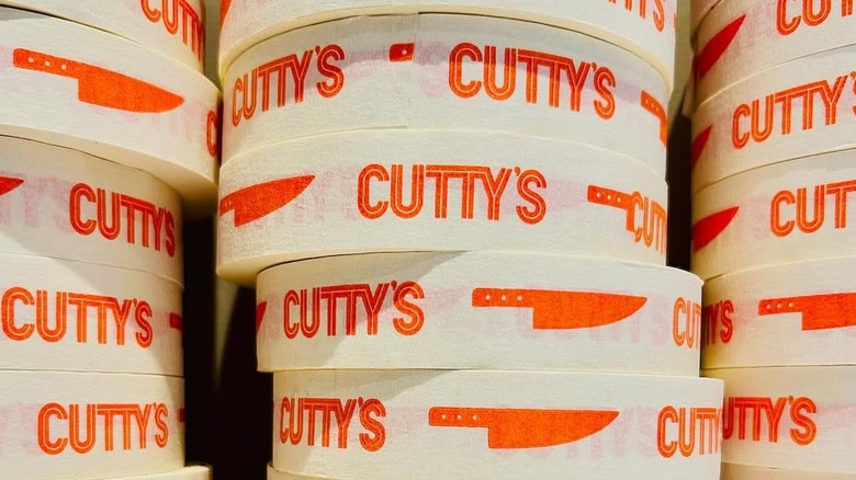 Closeup of Cutty's branded tape rolls.