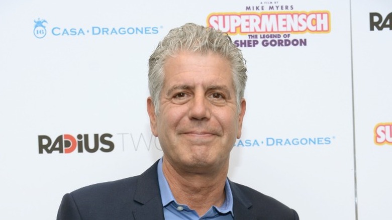 anthomy bourdain on red carpet in 2014