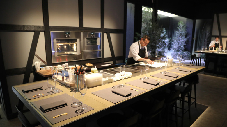 Gaggenau pop-up restaurant with chef and Gaggenau appliances