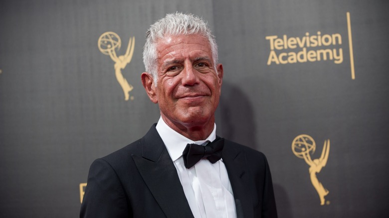anthony bourdain on the red carpet