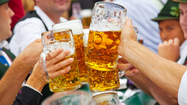 Group with beer steins
