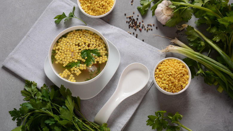 Cilantro used for garnishing 
