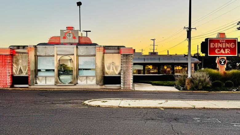 Exterior shot of The Dining Car restaurant