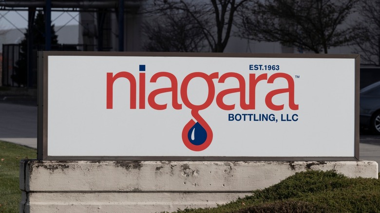 sign advertising niagara bottling
