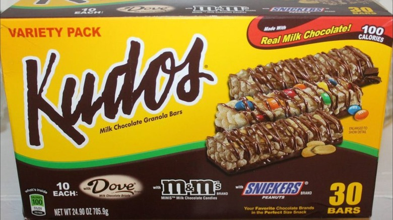 Variety pack of Kudos snack bars