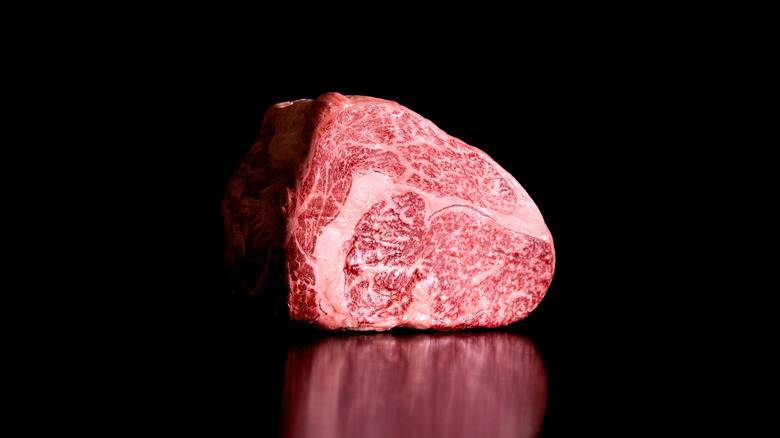 large cut of wagyu beef
