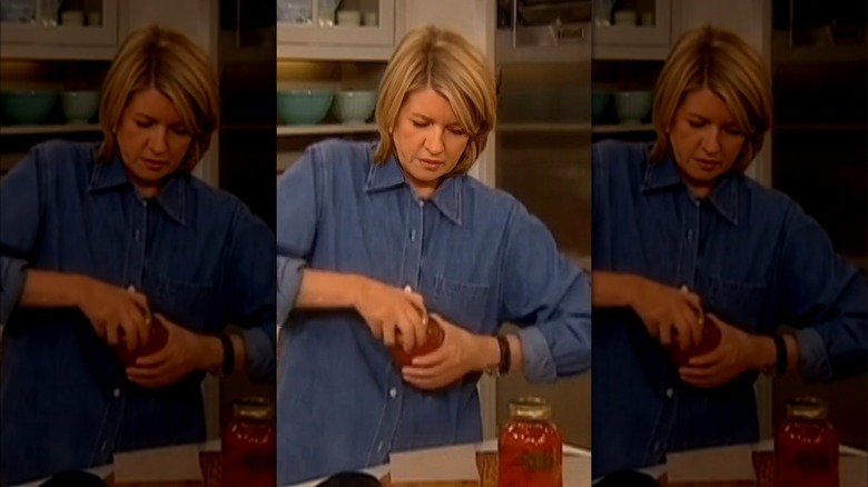 martha stewart opening a jar