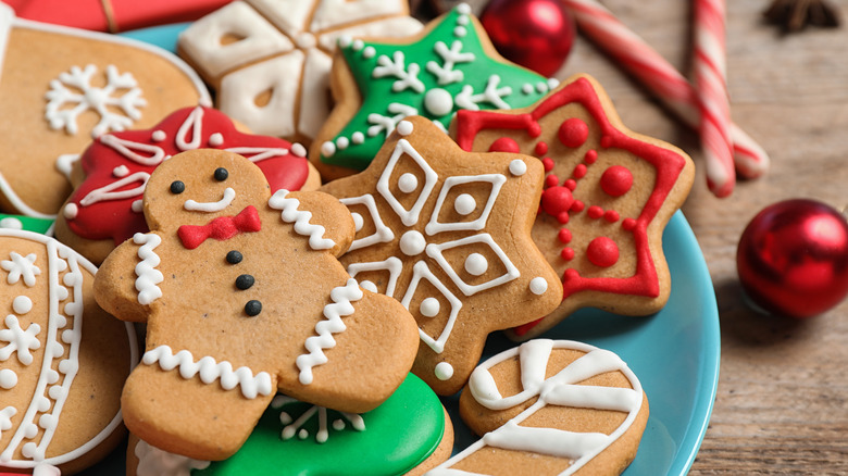 Christmas cookies on a plate