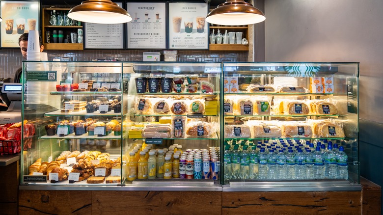 Starbucks food case.