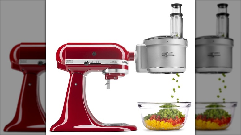 kitchenaid mixer with food processor attachment