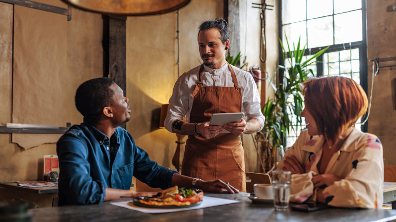 Diners at a restaurant