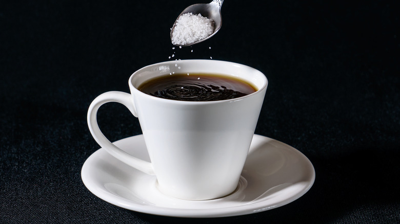 Adding salt to coffee